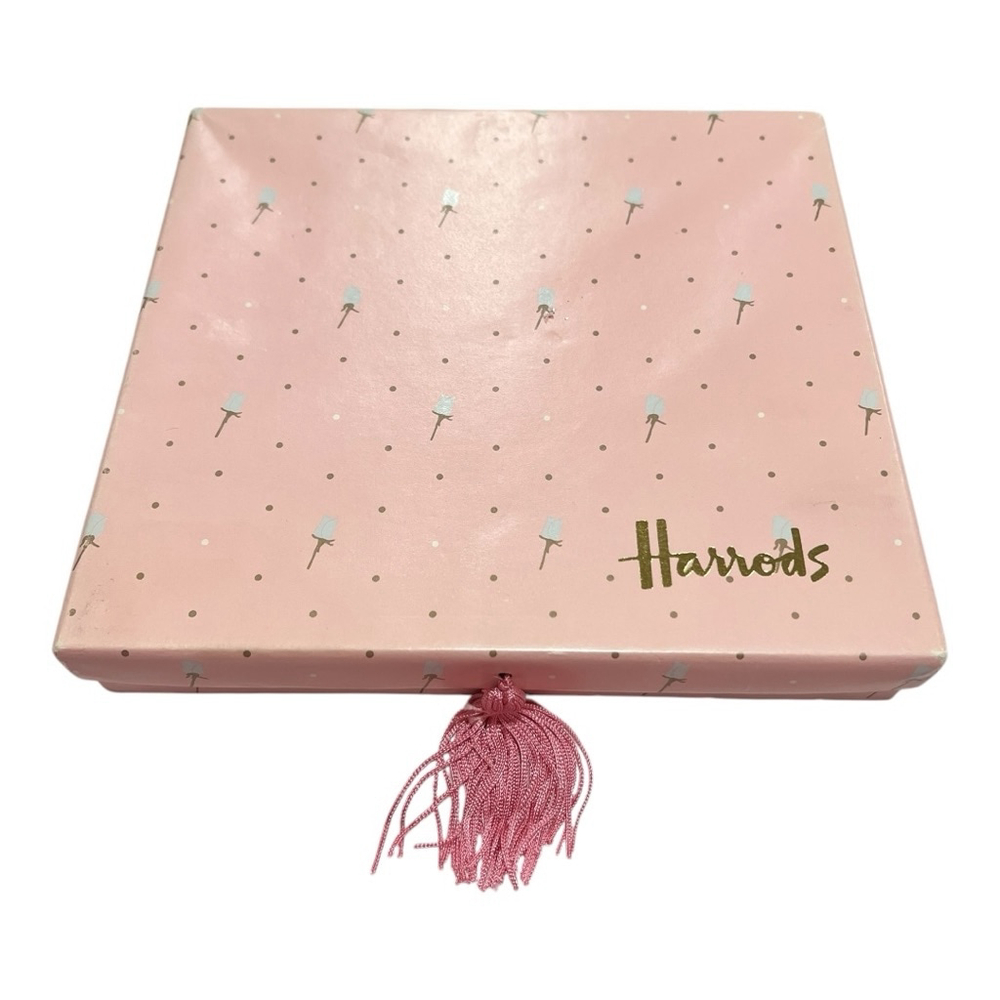 Vintage Harrods Waverley Stationery Box Set Pink Tassel Cards & Envelopes #4017